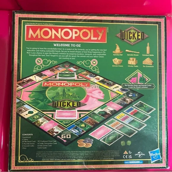 Hasbro Monopoly Wicked Edition - Green and Gold - Picture 2 of 2